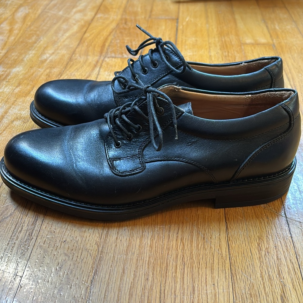 Bostonian Strada Men’s Black Leather Oxfords Size 9M Made in Italy
